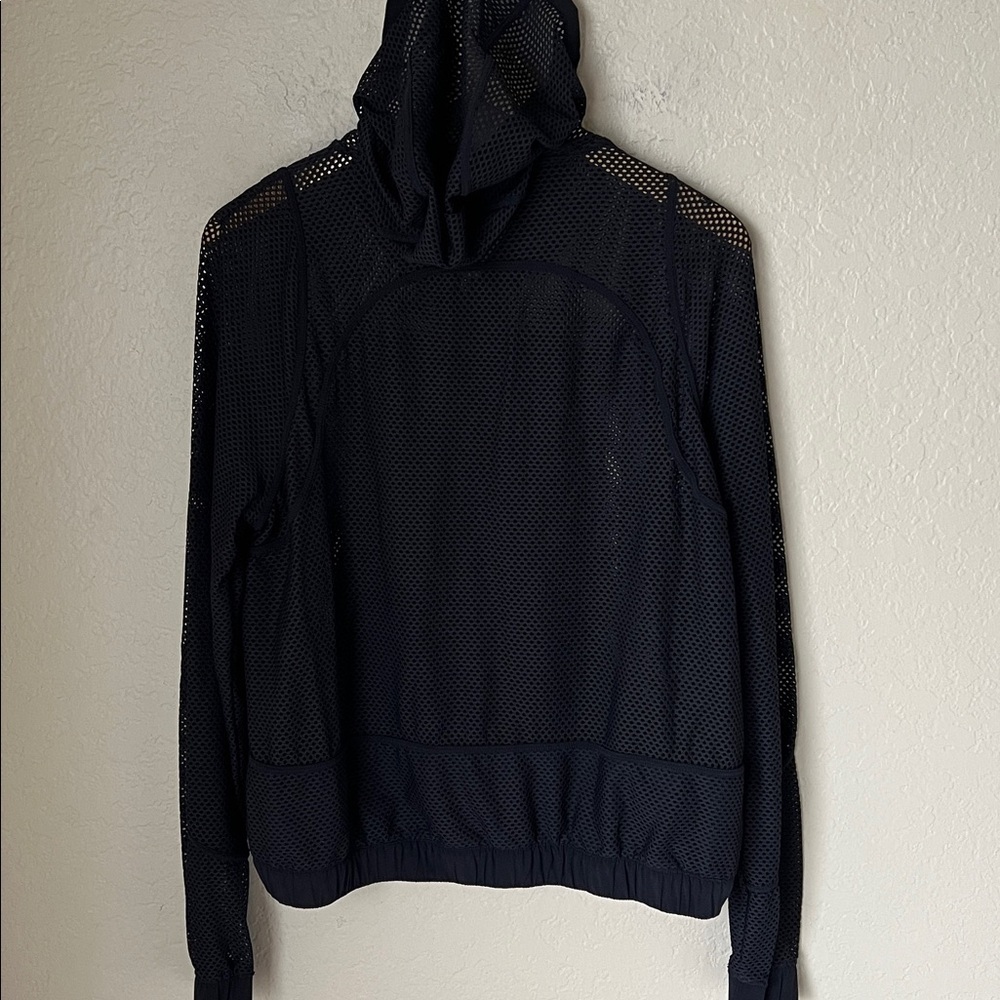 Lululemon black sheer mesh zip jacket - Picture 8 of 11